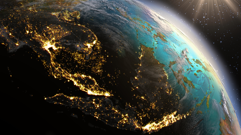 Emerging market Asia globe